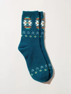 Lucky Brand southwest fuzzy sock multi*WOMEN Socks
