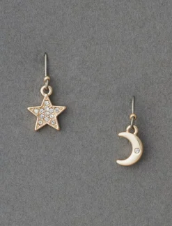 Lucky Brand star and moon earring gold*WOMEN Jewelry