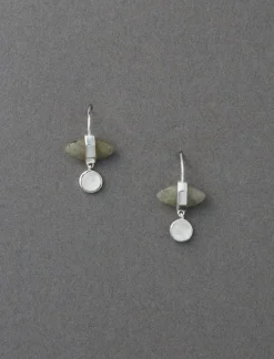 Lucky Brand sterling stone drop ear silver*WOMEN Jewelry