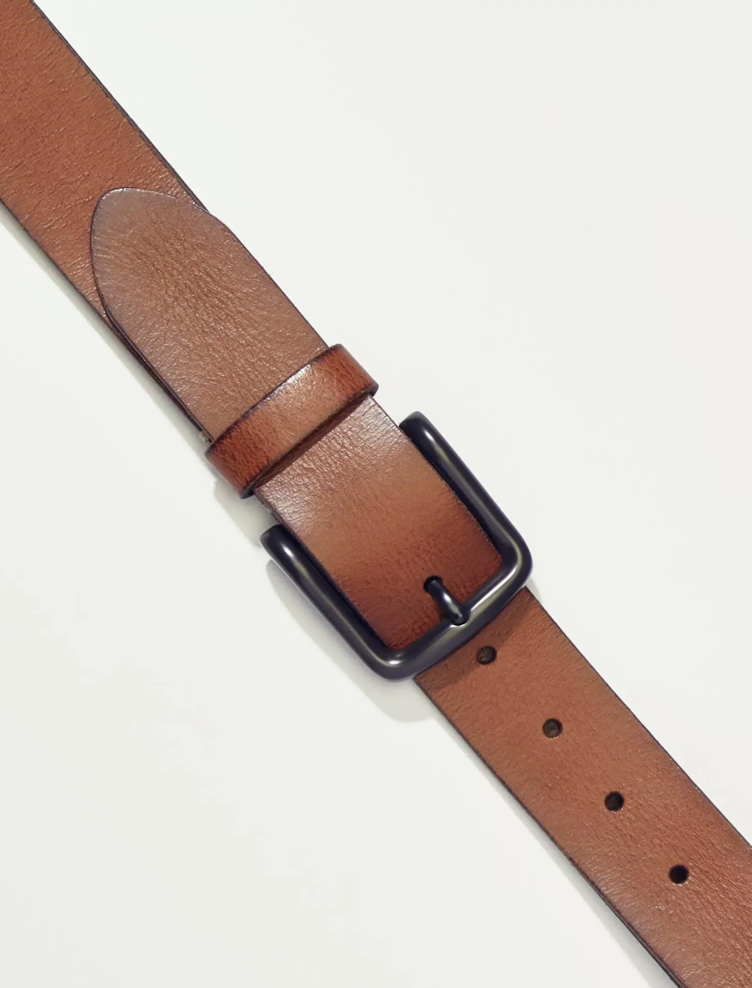 Lucky Brand stitched detail mens belt dark brown*MEN Belts