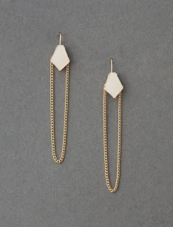 Lucky Brand stone drop chain earring gold*WOMEN Jewelry