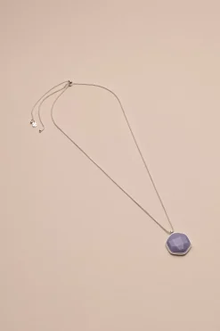 Lucky Brand stone pendant necklace silver*WOMEN Jewelry