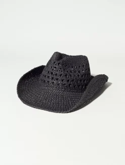 Lucky Brand straw cowboy hat black*WOMEN Hats