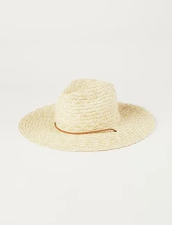 Lucky Brand straw ranger chin strap hat natural*WOMEN Hats