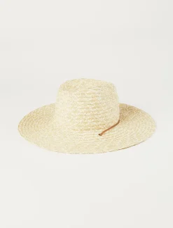 Lucky Brand straw ranger chin strap hat natural*WOMEN Hats