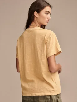 Lucky Brand strength lion boyfriend tee rose spritz*WOMEN Graphic Tees