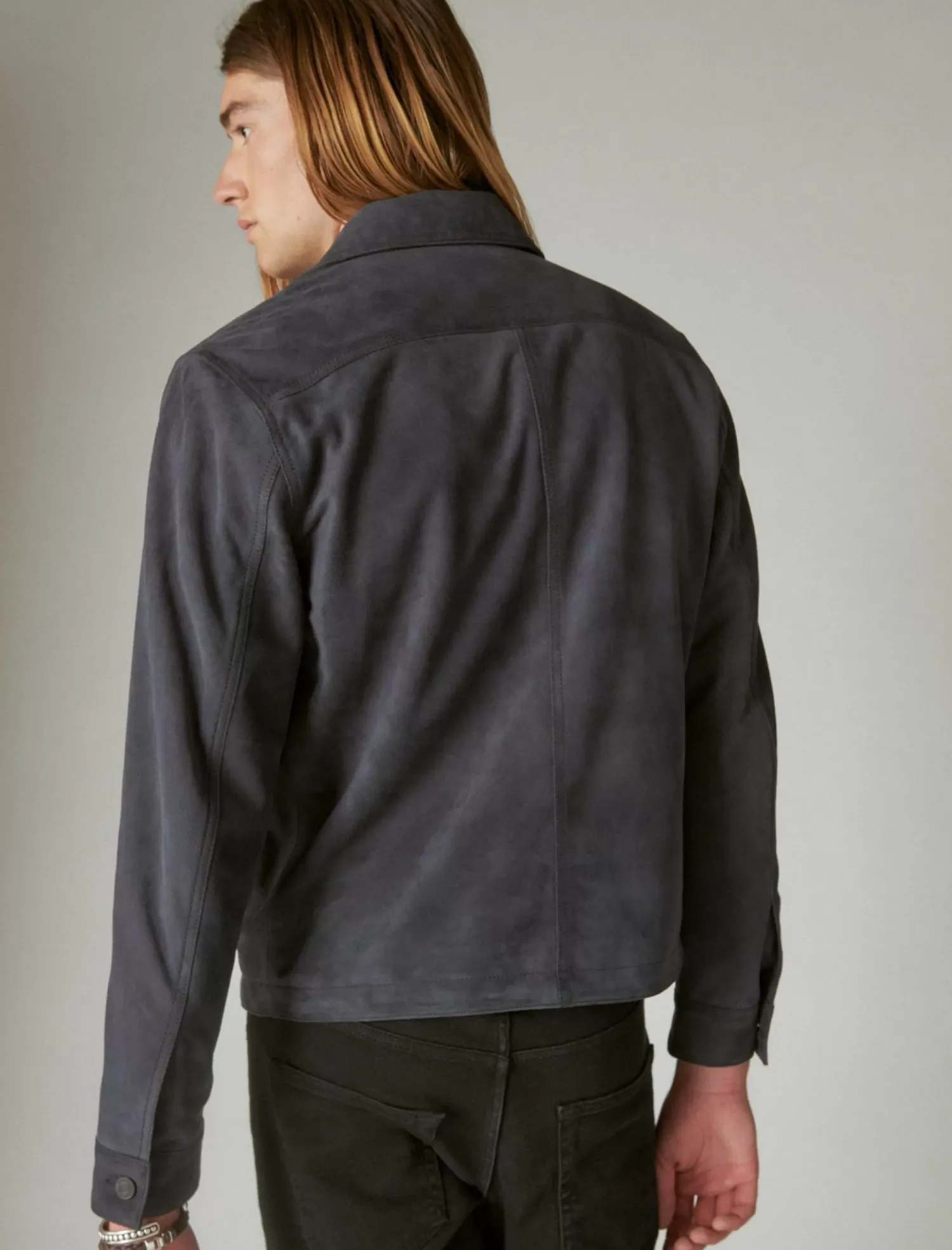 Lucky Brand suede military shirt jacket parisian nights*MEN Jackets & Outerwear