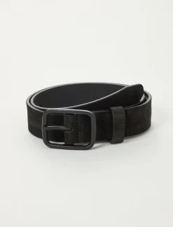 Lucky Brand suede ox buckle belt black*MEN Belts