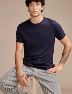 Lucky Brand supima short sleeve crew black iris*MEN Shirts & Tops