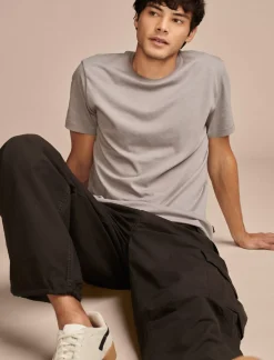 Lucky Brand supima short sleeve crew frost grey*MEN Shirts & Tops