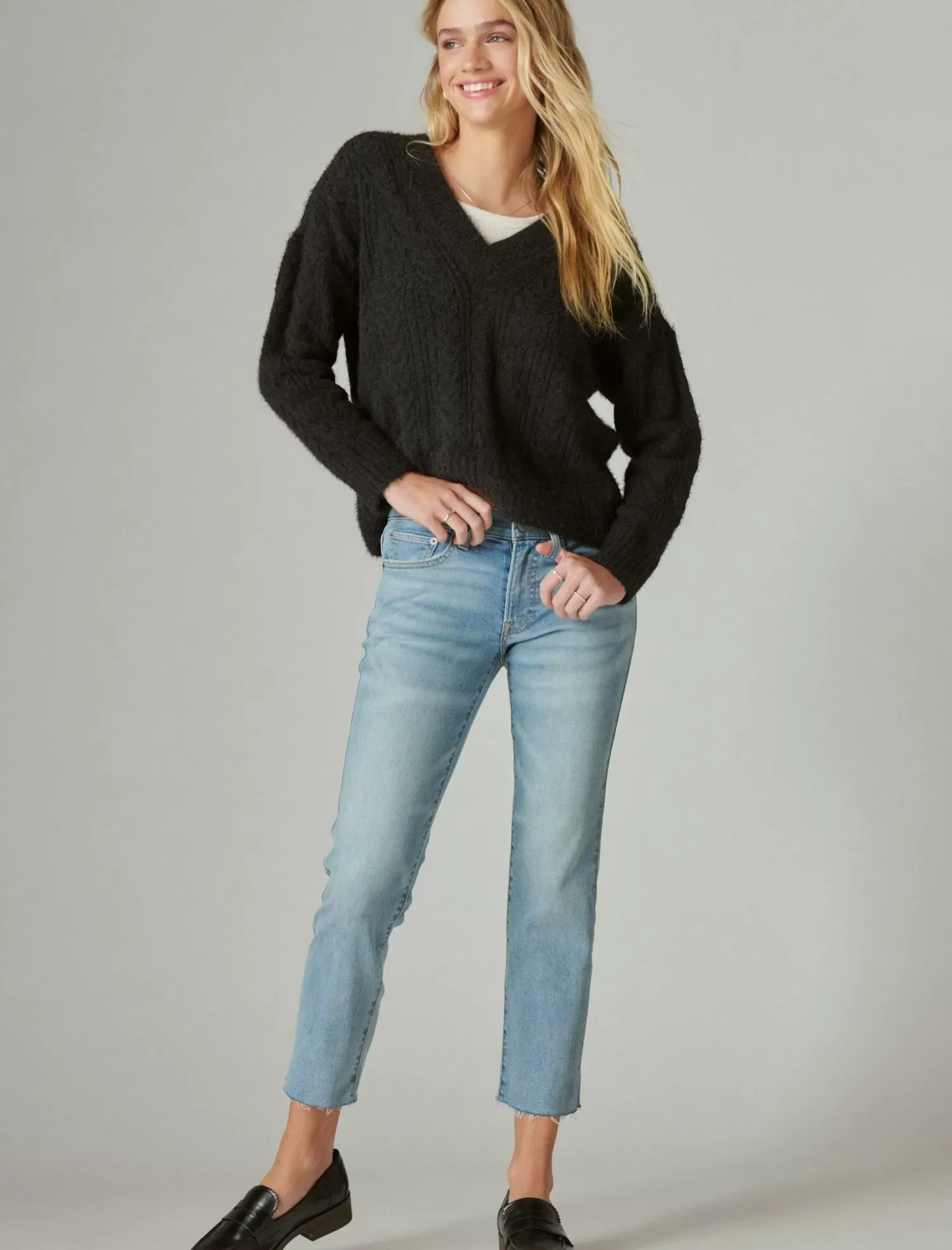 Lucky Brand sweet crop darwin ct*WOMEN|JEANS Jeans|Straight|Crop