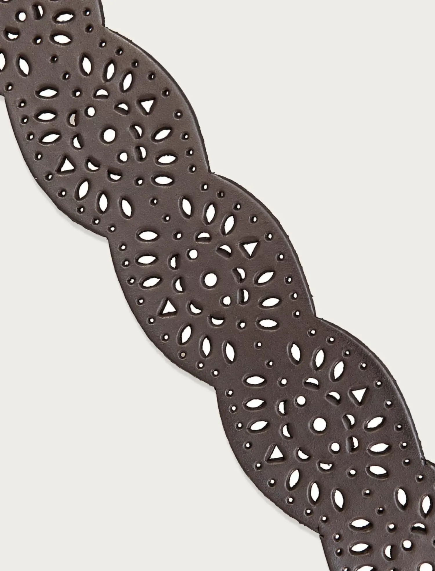 Lucky Brand tapered perforated leather belt dark brown*WOMEN Belts