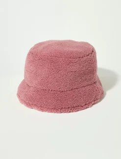Lucky Brand teddy bucket hat dark pink*WOMEN Hats