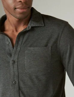 Lucky Brand tencel jersey shirt charcoal*MEN Button-Downs