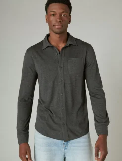 Lucky Brand tencel jersey shirt charcoal*MEN Button-Downs