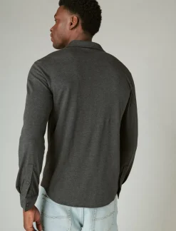 Lucky Brand tencel jersey shirt charcoal*MEN Button-Downs