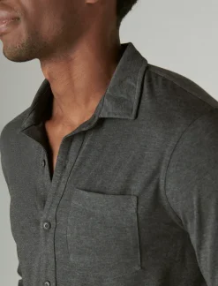 Lucky Brand tencel jersey shirt charcoal*MEN Button-Downs