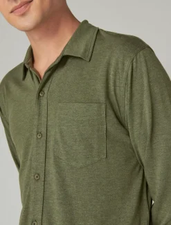 Lucky Brand tencel jersey shirt 310 olive*MEN Button-Downs