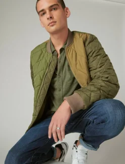 Lucky Brand tencel jersey shirt 310 olive*MEN Button-Downs