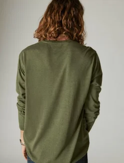 Lucky Brand tencel long sleeve henley 310 olive*MEN Shirts & Tops