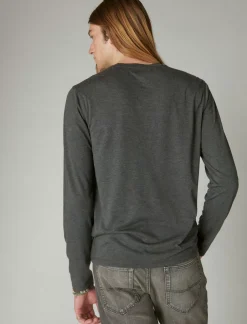 Lucky Brand tencel long sleeve henley charcoal*MEN Shirts & Tops