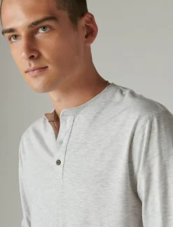 Lucky Brand tencel long sleeve henley heather grey*MEN Shirts & Tops