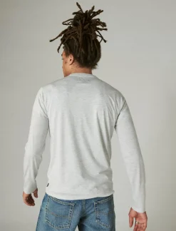 Lucky Brand tencel long sleeve henley heather grey*MEN Shirts & Tops