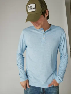 Lucky Brand tencel long sleeve henley blue bell*MEN Shirts & Tops
