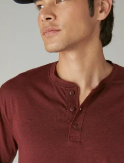 Lucky Brand tencel long sleeve henley port royale*MEN Shirts & Tops