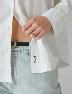 Lucky Brand the oversized poplin button down bright white*WOMEN Blouses