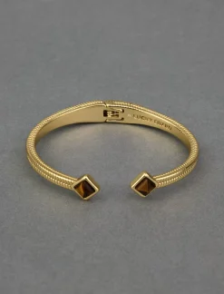 Lucky Brand tiger eye hinge cuff gold*WOMEN Jewelry
