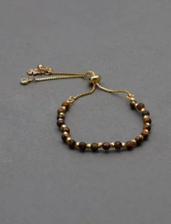 Lucky Brand tigers eye beaded bracelet gold*WOMEN Jewelry