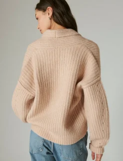 Lucky Brand toggle front cardigan grey morn*WOMEN Sweaters & Sweatshirts