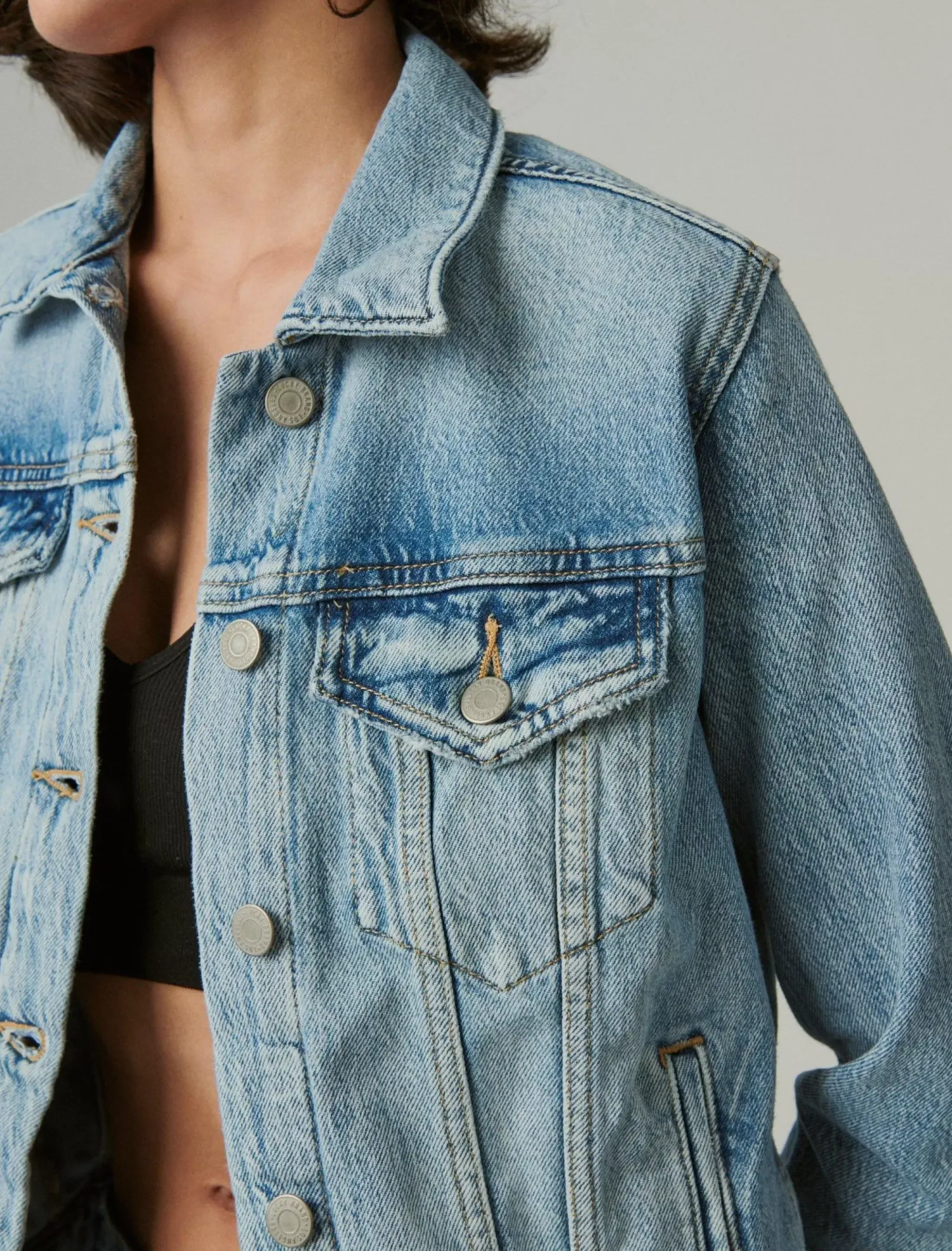 Lucky Brand tomboy denim trucker jacket magnitude*WOMEN Jackets & Outerwear