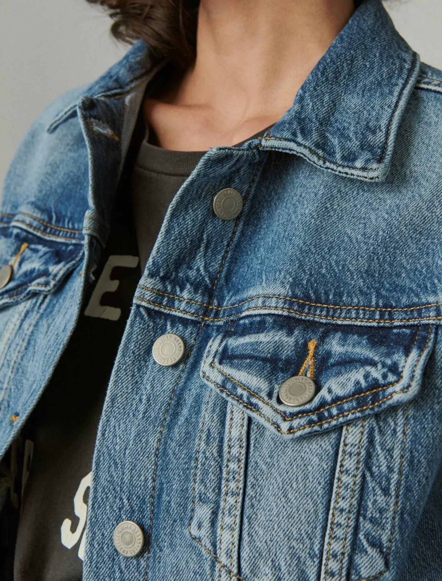 Lucky Brand tomboy denim trucker jacket density*WOMEN Jackets & Outerwear