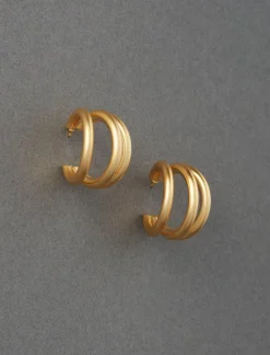 Lucky Brand tri hoop earrings gold*WOMEN Jewelry