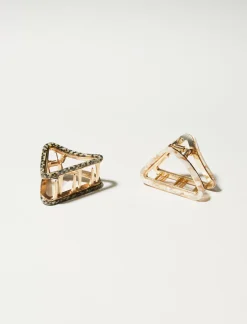Lucky Brand triangle claw set multi*WOMEN Hair Accessories