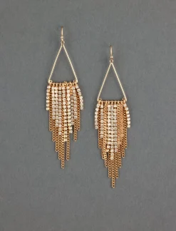 Lucky Brand triangle fringe earring gold*WOMEN Jewelry
