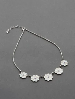 Lucky Brand turquoise daisy necklace silver*WOMEN Jewelry