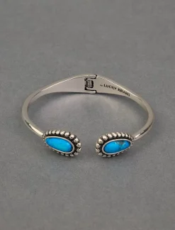 Lucky Brand turquoise hinge cuff silver*WOMEN Jewelry
