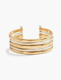 Lucky Brand two tone cuff multi*WOMEN Jewelry