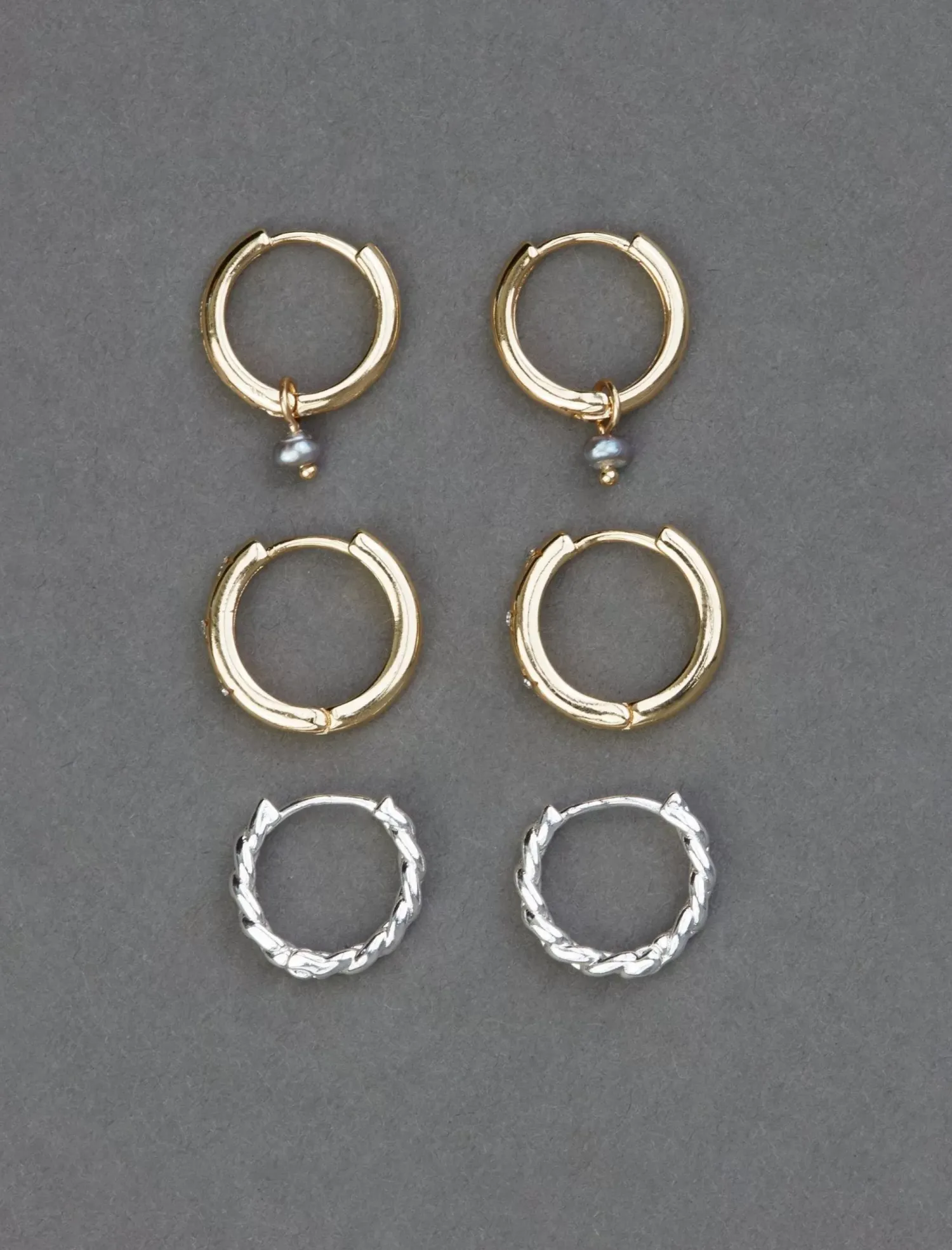 Lucky Brand huggie hoop set two tone*WOMEN Jewelry