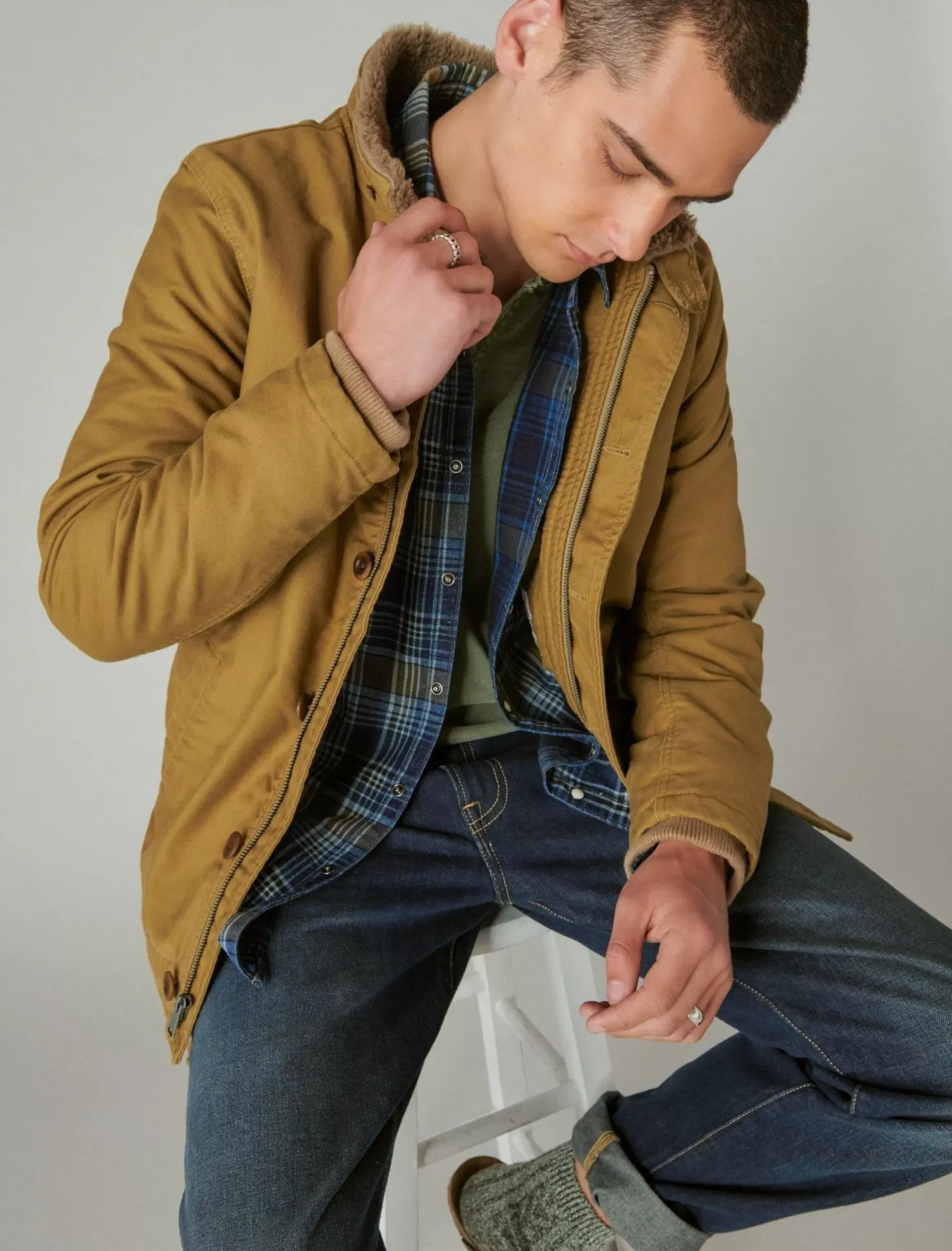 Lucky Brand us navy deck jacket gothic olive*MEN Jackets & Outerwear