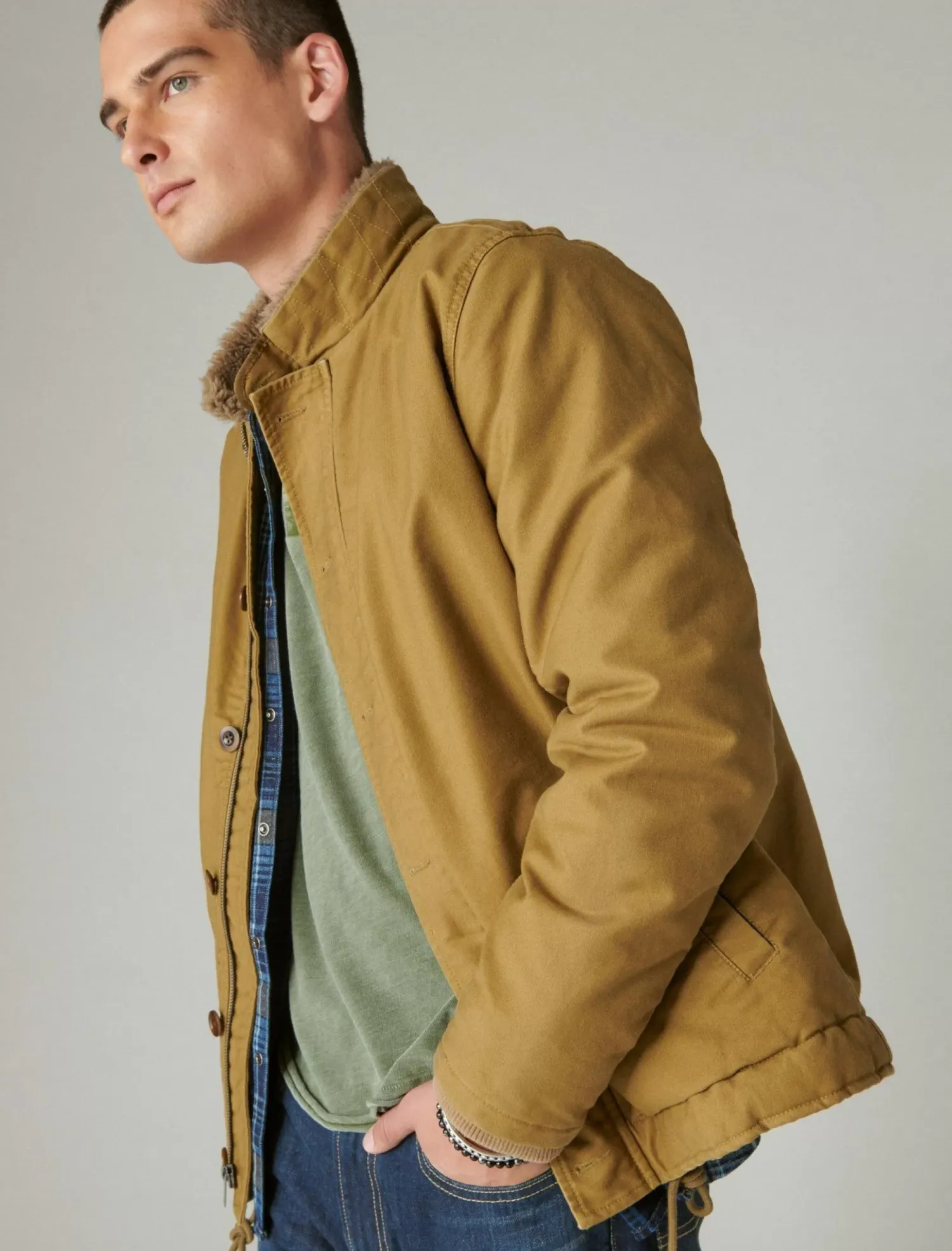 Lucky Brand us navy deck jacket gothic olive*MEN Jackets & Outerwear