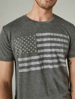 Lucky Brand usa flag tee jet black*MEN Graphic Tees