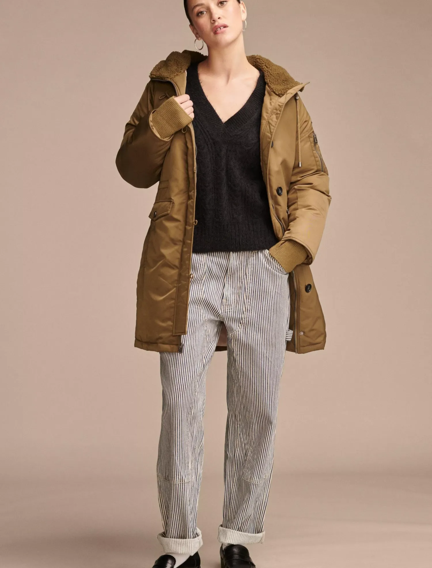 Lucky Brand utility parka jacket light olive*WOMEN Jackets & Outerwear