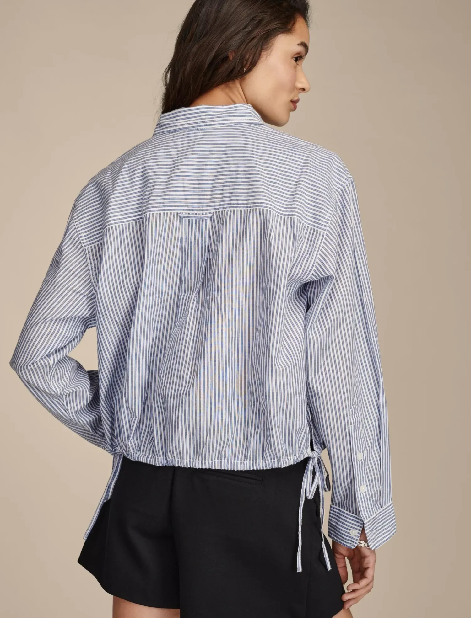 Lucky Brand utility shirt blue stripe*WOMEN Blouses