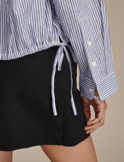 Lucky Brand utility shirt blue stripe*WOMEN Blouses