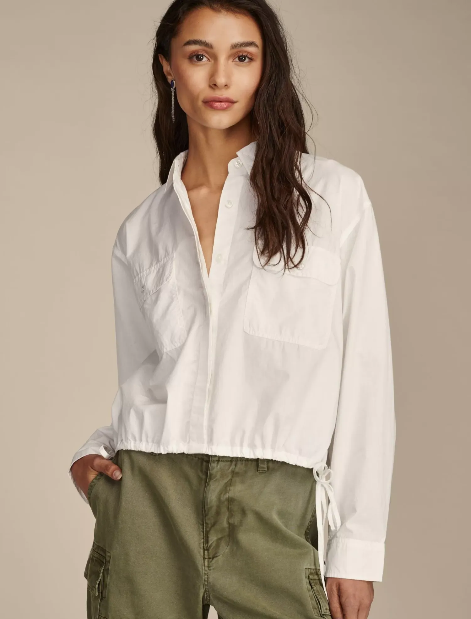 Lucky Brand utility shirt bright white*WOMEN Blouses