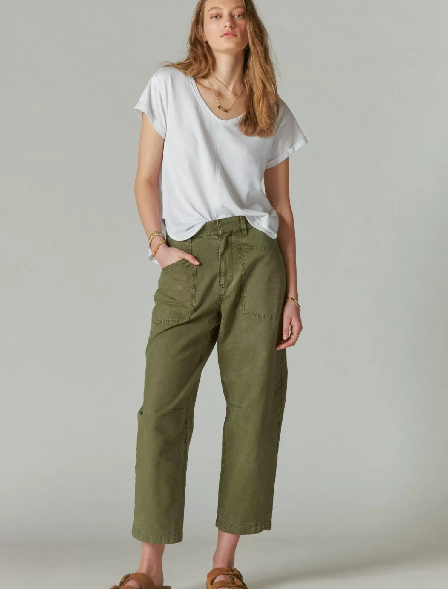 Lucky Brand utility wide leg pant four leaf clover*WOMEN Pants